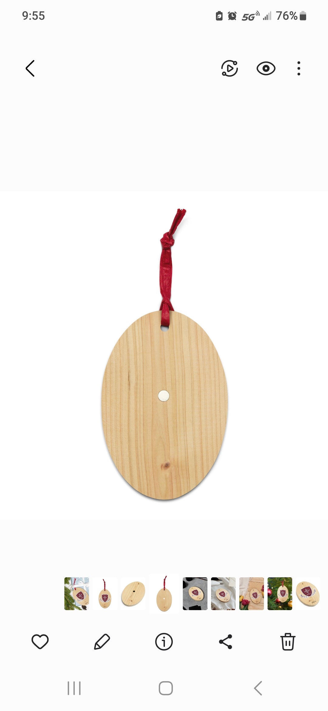 SCHS Band 2024 Wooden Ornament